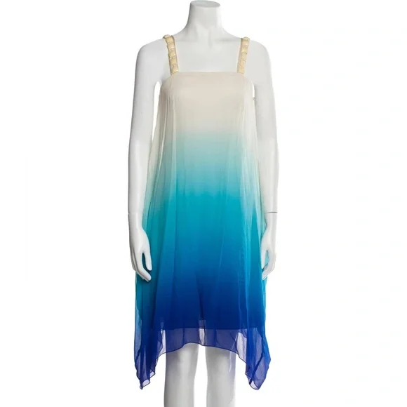 Badgley Mischka | Dresses | Badgley Mischka Silk Chiffon Dress